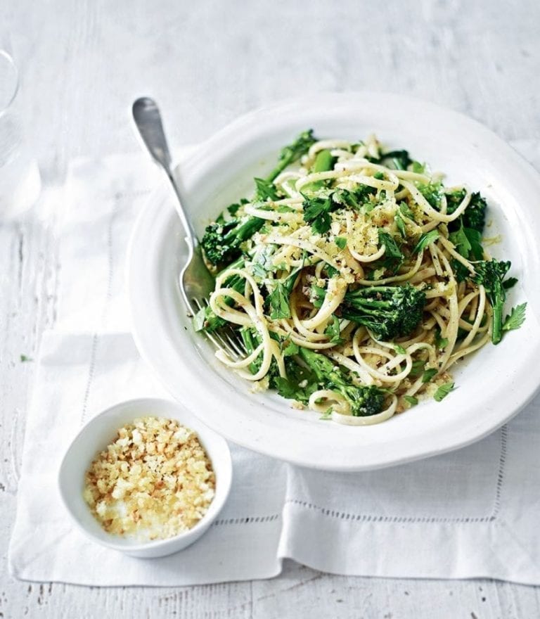 Jewish Cookery Kosher Recipes Linguine With Sprouting Broccoli