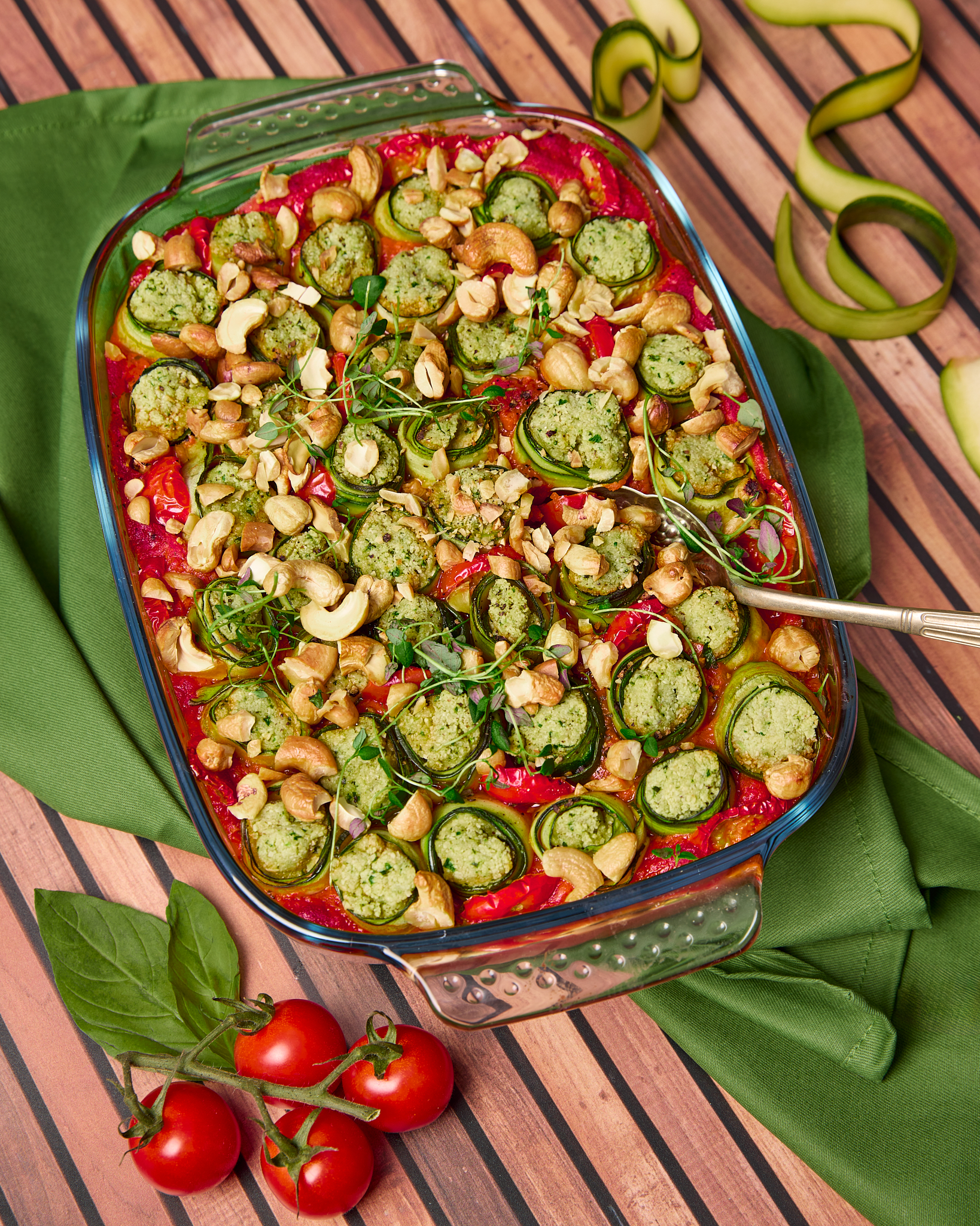 Courgette roll up lasagne 1