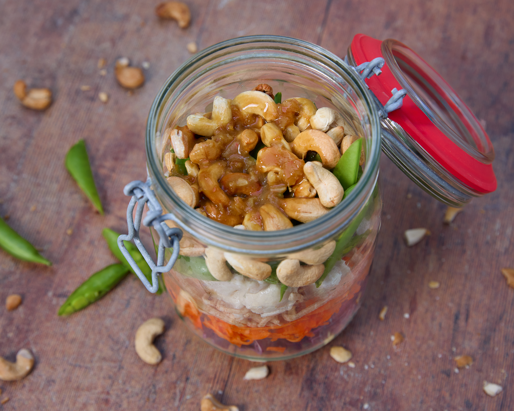 Mason jar sesame chicken salad 1a